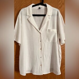 Classic White Women Oversized Shirt